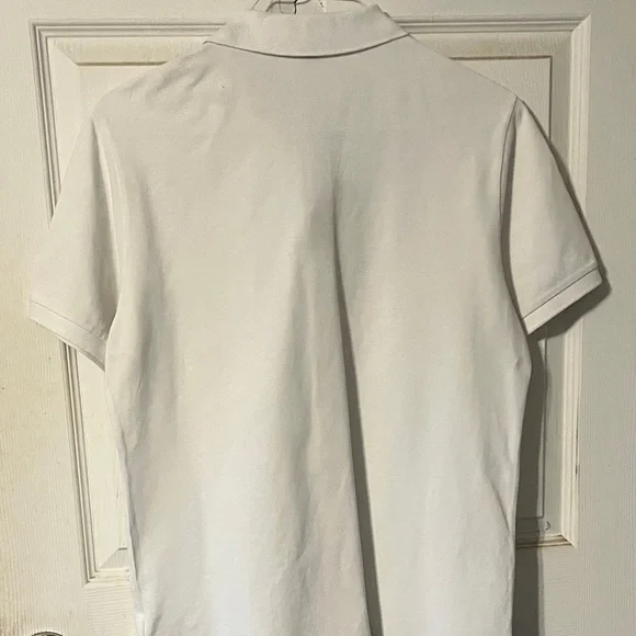 Burberry White Polo Shirt with Check Detail - Picture 2 of 2
